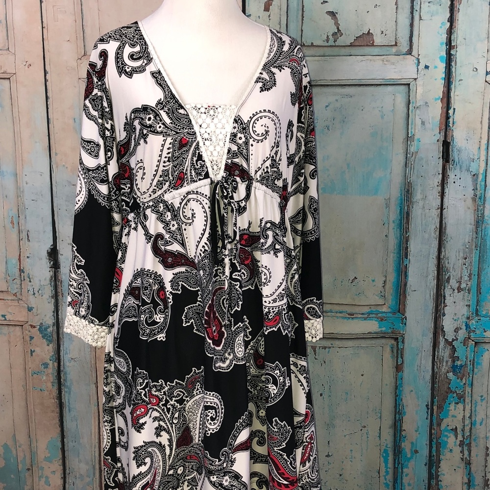 Soma Intimates Paisly & Lace Dress Small